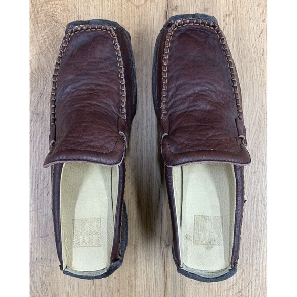 Frye Aztec Clog Crept Wedge Slides  Women’s Size 8.5 Brown Leather Square Toe - Picture 9 of 16